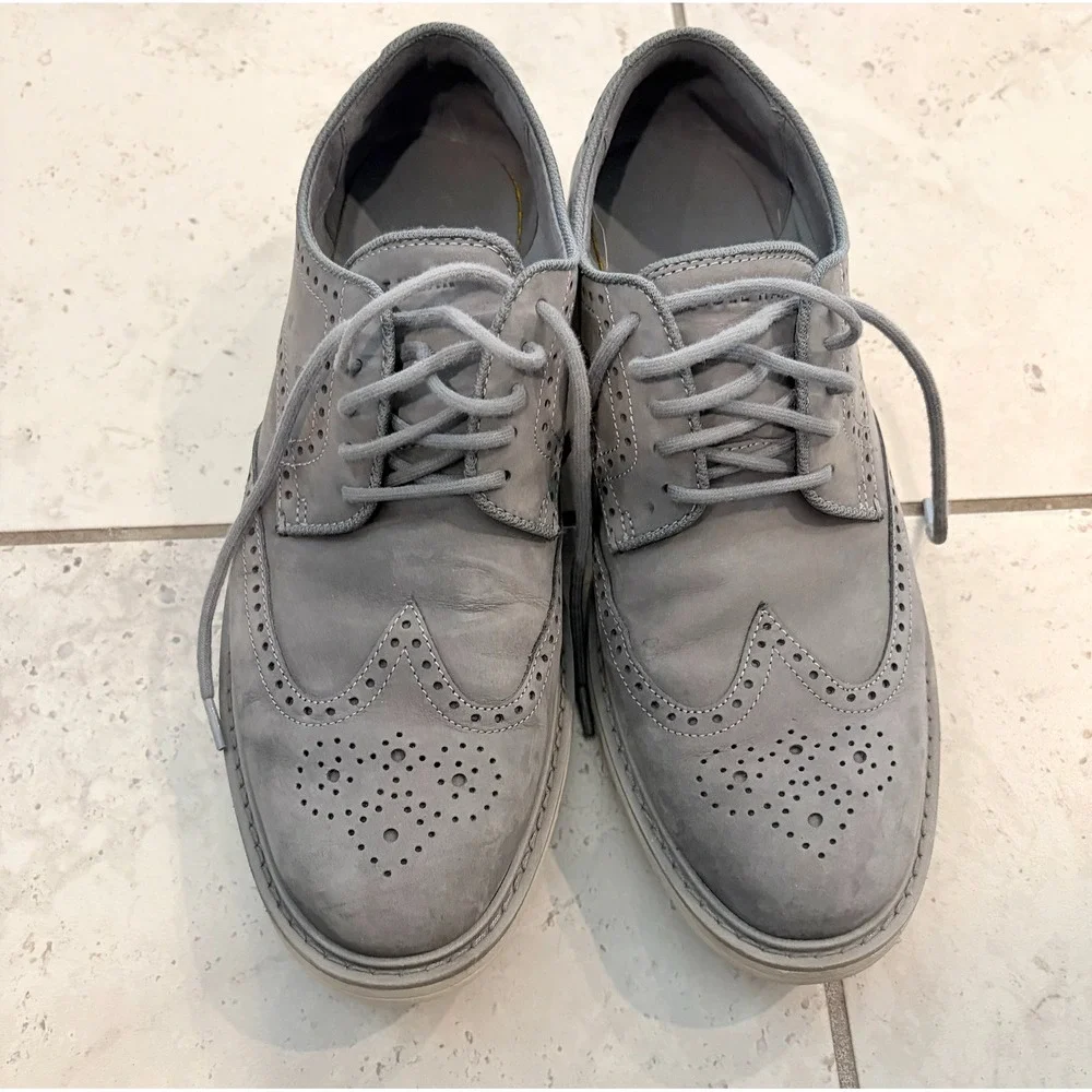 Cole Haan Grand 360 Mens Grey Wingtip Oxford Shoes SIZE 9
